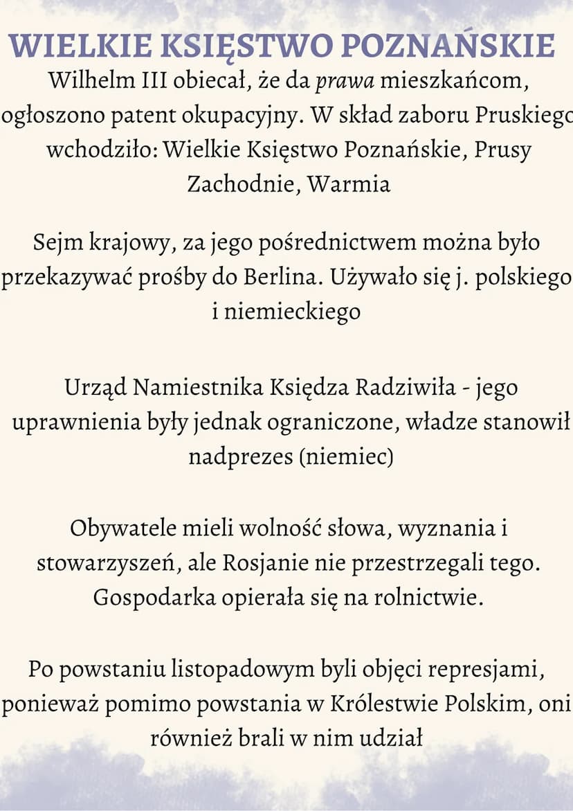 SYSTEM WIEDEŃSKI NA ZIEMIACH
POLSKICH
1815r. - Kongres Wiedeński, zmiany w
podziale ziem Polskich:
82% - Królestwo Polskie (pod władzą Rosji