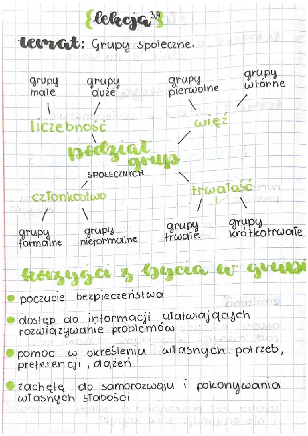 notatka wos wiedza o spoleczestwie grupy spoleczne i podzial grup spolecznych