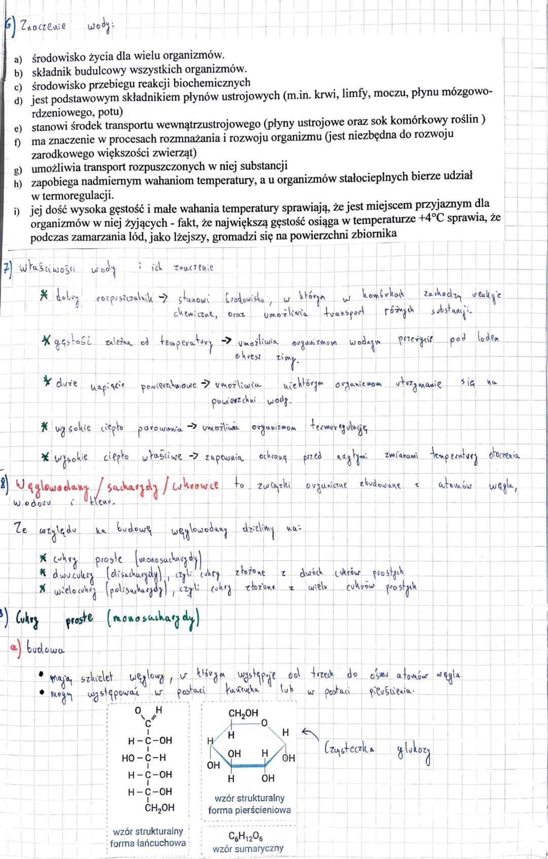 Chemiczne podstawy życia: Notatki PDF i wszystko o wodzie i składnikach komórek