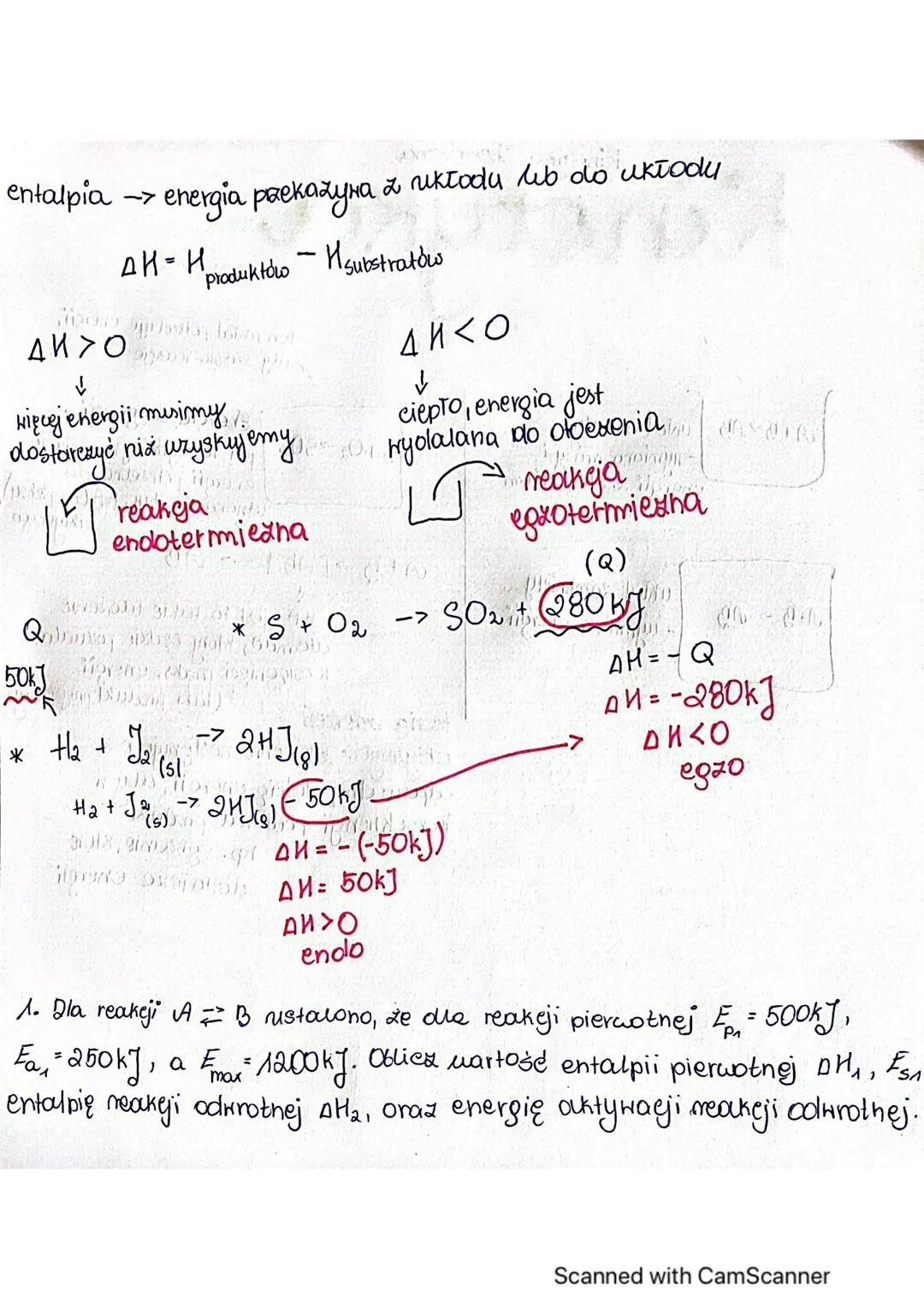 Ep
Chemicana
Kinetyka
JA+B=> AB ukiod otwarty
•Hymiana masy i
energii z otoczeniem
A+B → AB
układ zamknięty
-wymiana energii
Proces egzoener