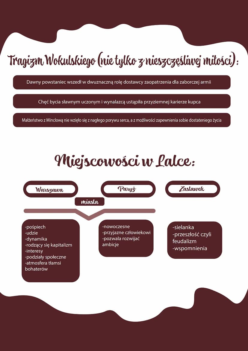 lalka
Bolestaw Prus
Data wydania utworu:
1890-wydanie książkowe
C
Miejsce akcji utworu:
Bolestaw Prus o ,,Lalce":
,,Powieść z wielkich pytań