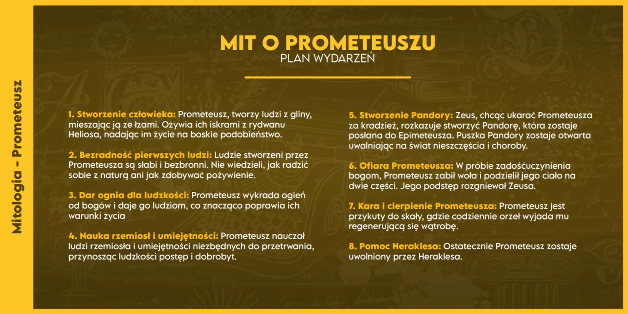 Mitologia - Powstanie świata
POWSTANIE ŚWIATA
KRÓTKIE STRESZCZENIE
Na samym początku, wszechświat był jedynie chaosem, stanem pełnym nieporz