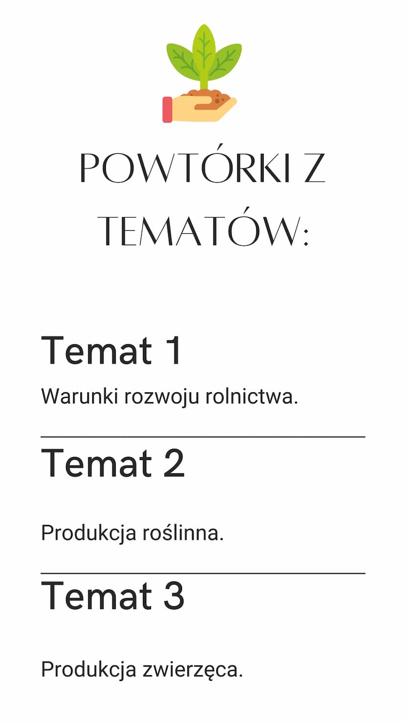 ROLNICTWO
1
PRZEMYSŁ
W
POLSCE
Dział: 3
Na podstawie książki: Nowa Era-
Planeta Nowa
Autor prezentacji: _lenahry_ POWTÓRKI Z
TEMATÓW:
Temat 1