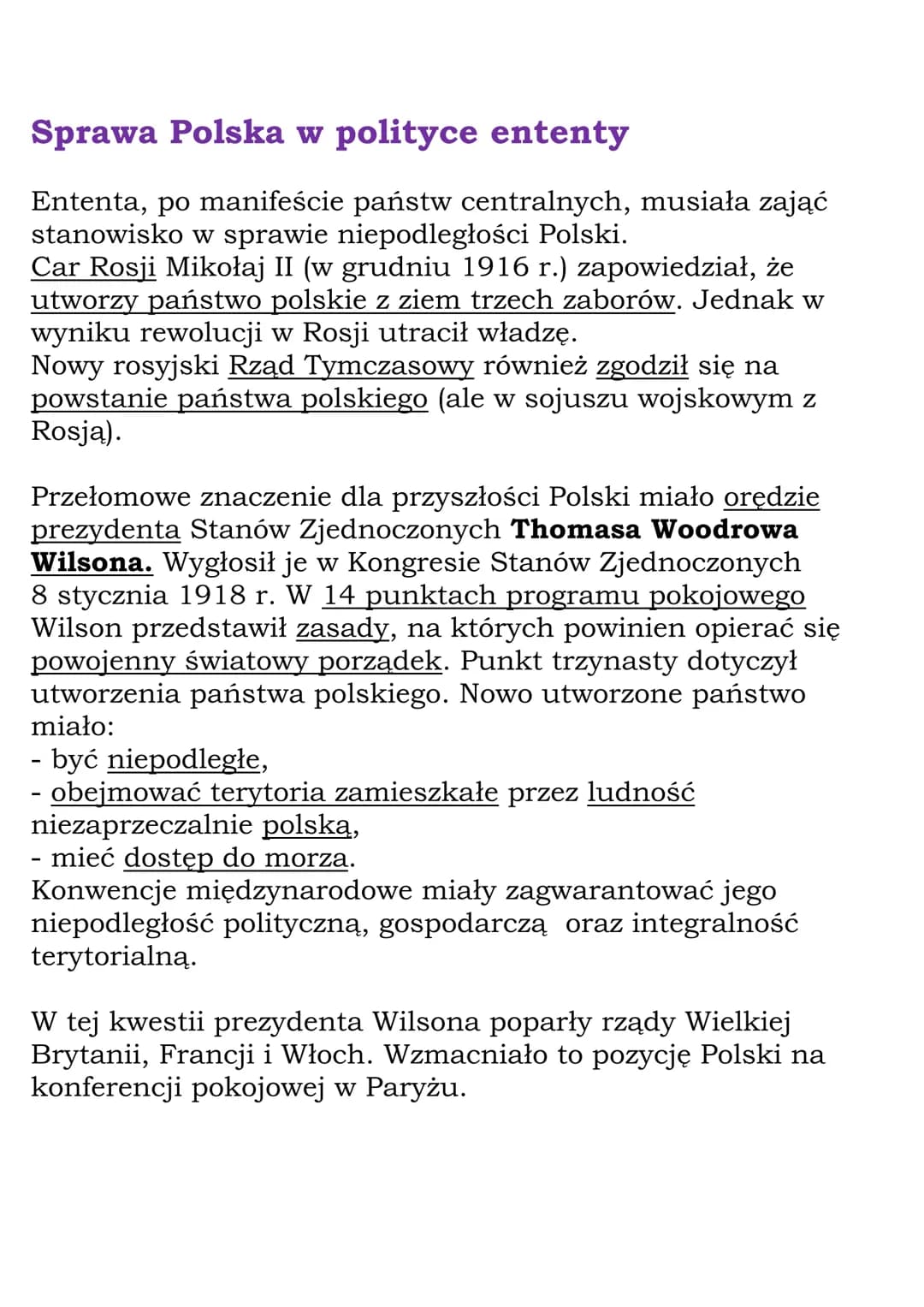 Sprawa polska podczas
I wojny światowej
Kl. 7, NE
Podczas I wojny światowej Polacy walczyli w armiach państw
zaborczych (byli ich obywatelam