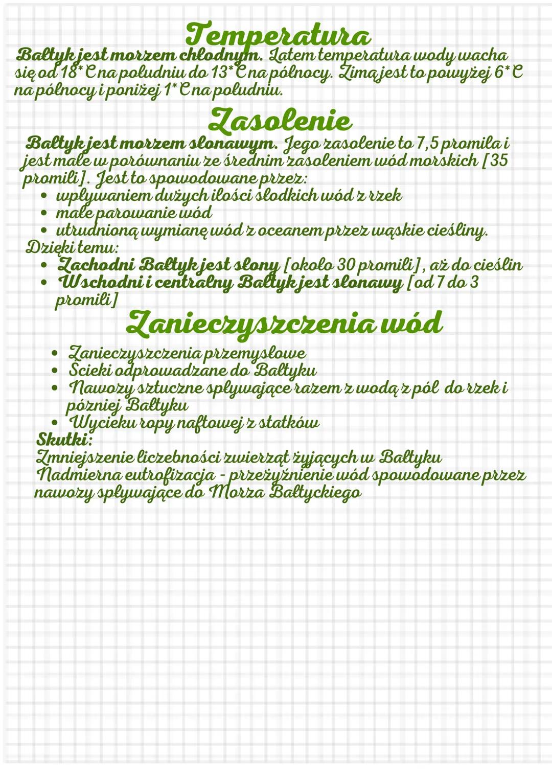Informacje o Baltyku:
morze plytkie, szelfowe [powstałe w wyniku dzialania
ladoloduji śródlądowe [jest otoczone przez ląd].
Morze slonawe o 