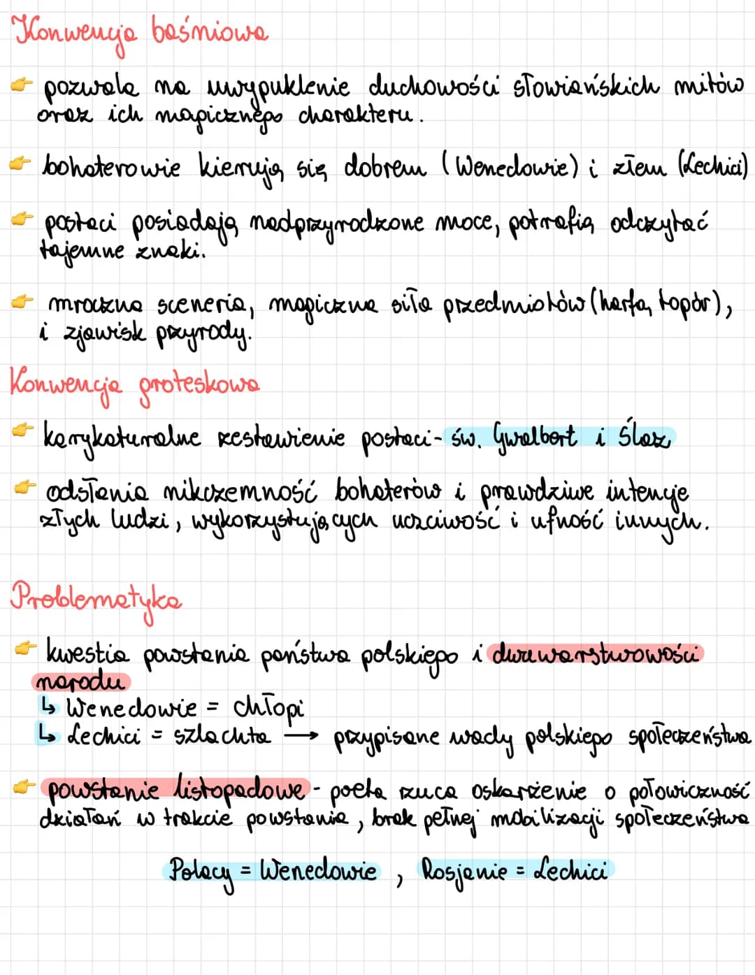 Lilla Weneda JSŁOWACKI Romantyzm
Trapedia romantyczne:
złamanie zasady decorum, zasady trzech jedności,
mieszanie tragizmu z komizmem,
- wys