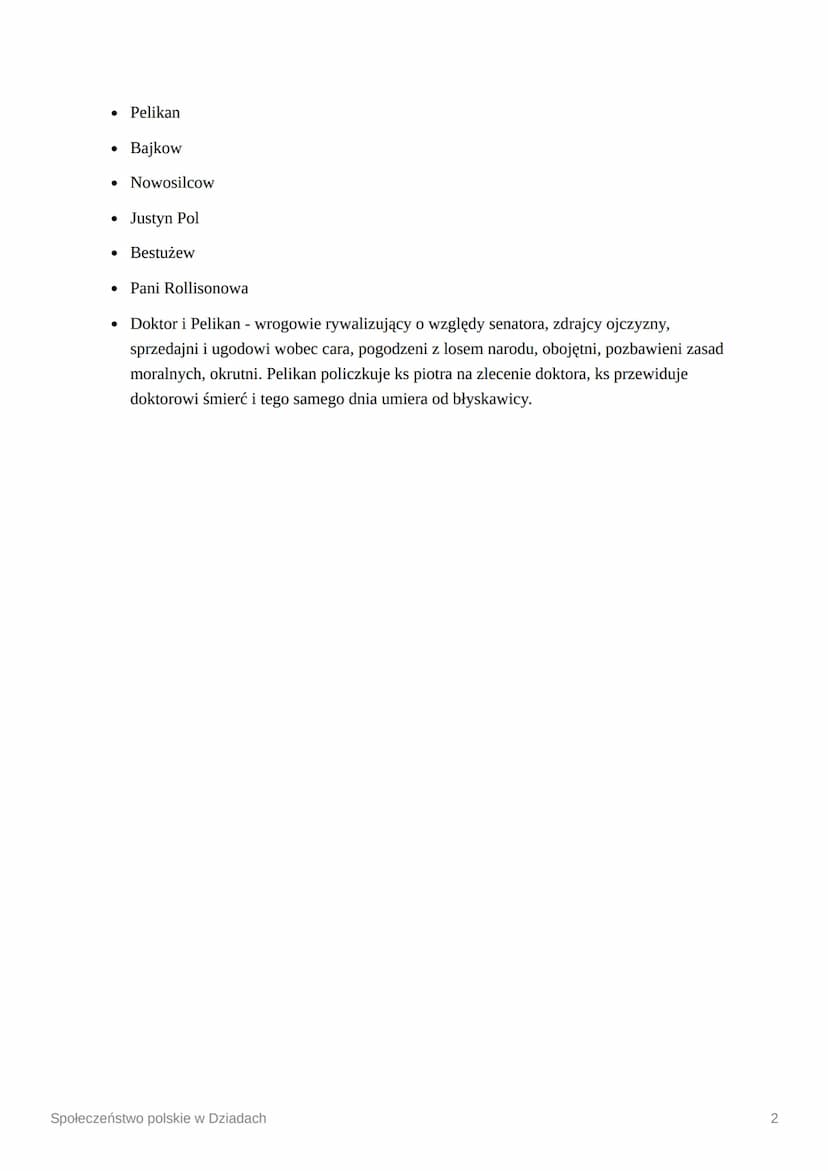 ***
Społeczeństwo polskie w Dziadach
Społeczeństwo polskie w Dziadach (salon wileński, warszawski)
Salon Warszawski
• przebywają w nim dwie 