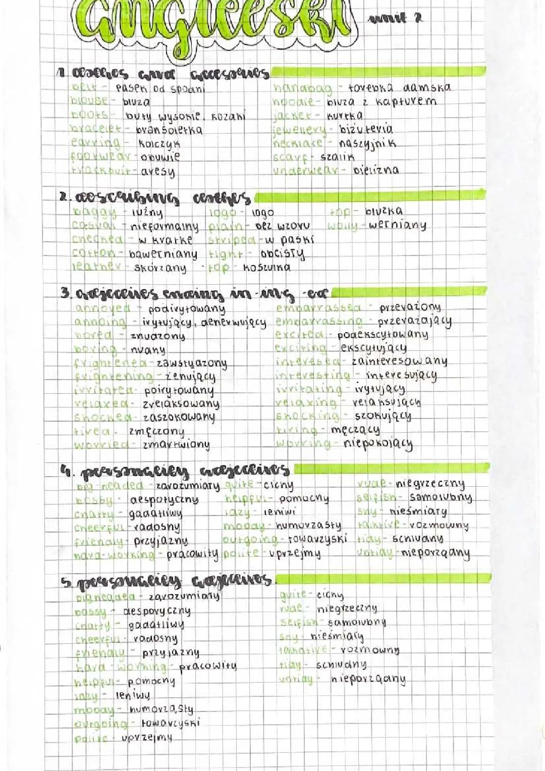 angielski klasa 7 unit 2