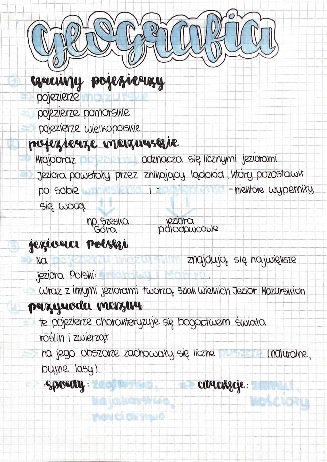 geografia
Gactiny pojezierzy
pojezierze
pojezierze pomorskie
pojezierze wielkopolskie
pojezierze mazurserie
Krajobraz
odznacza się licznymi 