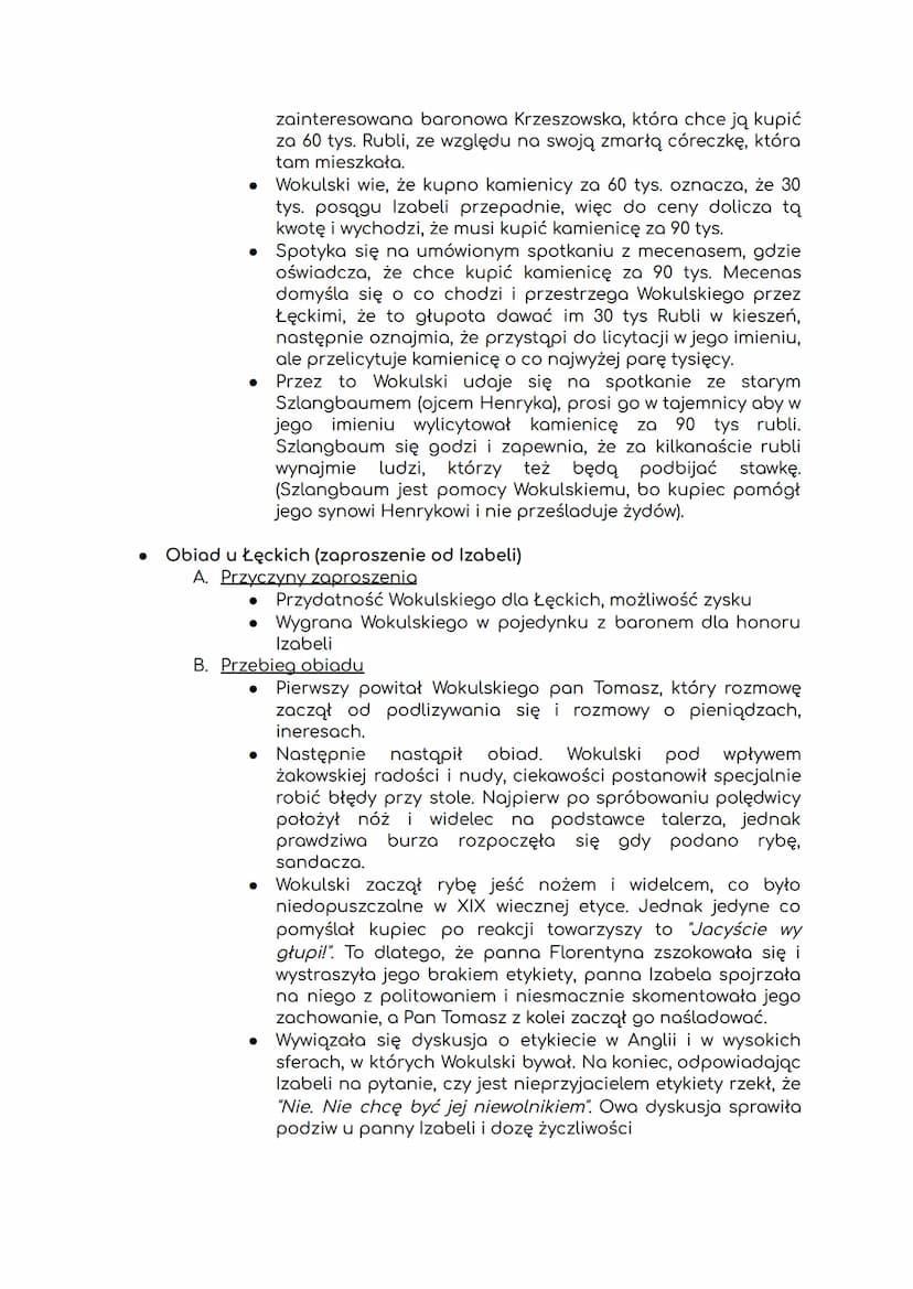 1. Przedstawienie utworu
PROBLEMATYKA: różnice priorytetów różnych grup społecznych w
XIX wieku; krytycyzm wobec postaw pozytywistycznych w 