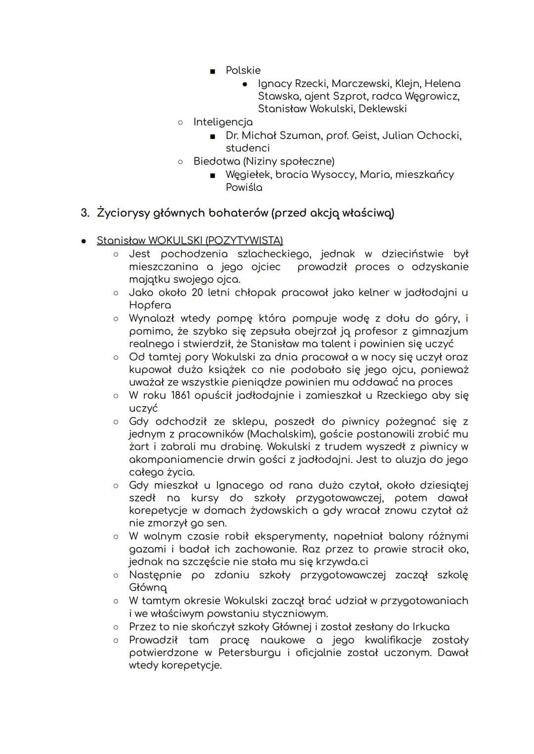 1. Przedstawienie utworu
PROBLEMATYKA: różnice priorytetów różnych grup społecznych w
XIX wieku; krytycyzm wobec postaw pozytywistycznych w 
