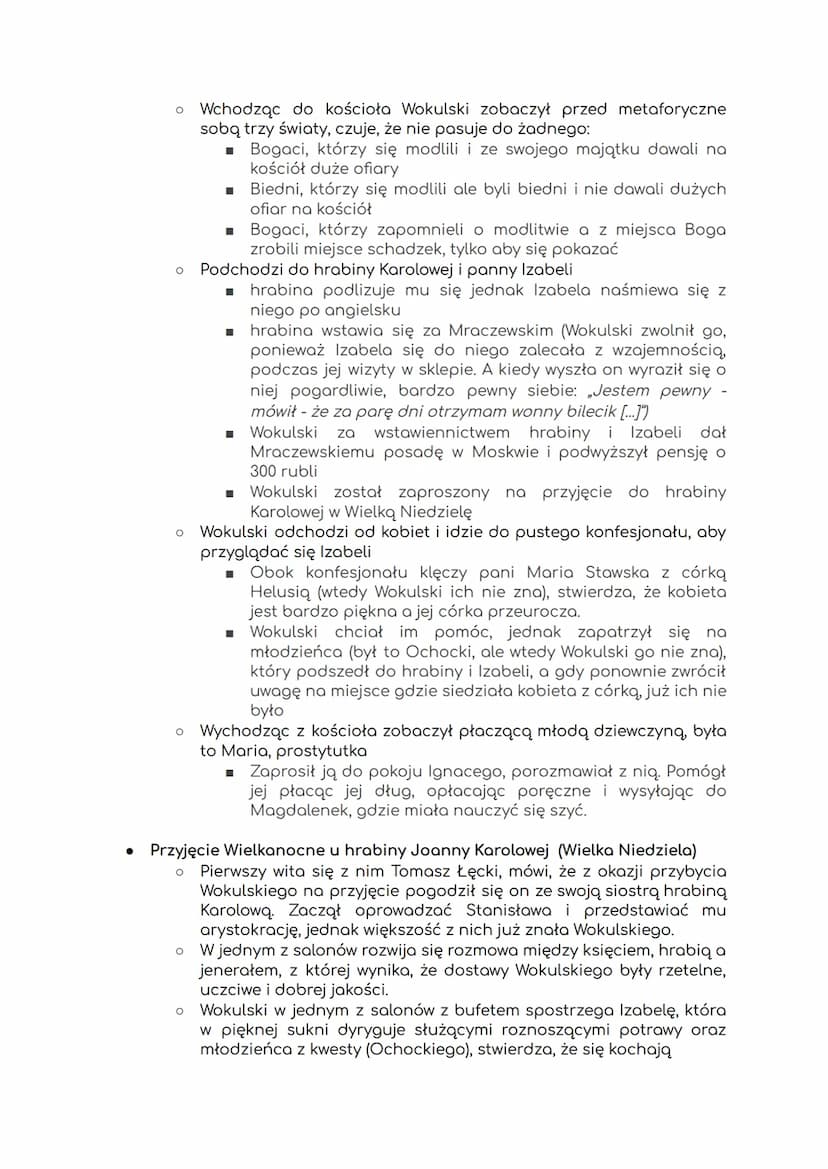 1. Przedstawienie utworu
PROBLEMATYKA: różnice priorytetów różnych grup społecznych w
XIX wieku; krytycyzm wobec postaw pozytywistycznych w 