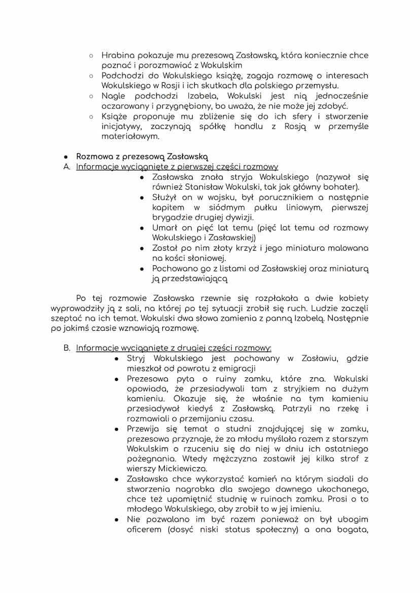 1. Przedstawienie utworu
PROBLEMATYKA: różnice priorytetów różnych grup społecznych w
XIX wieku; krytycyzm wobec postaw pozytywistycznych w 