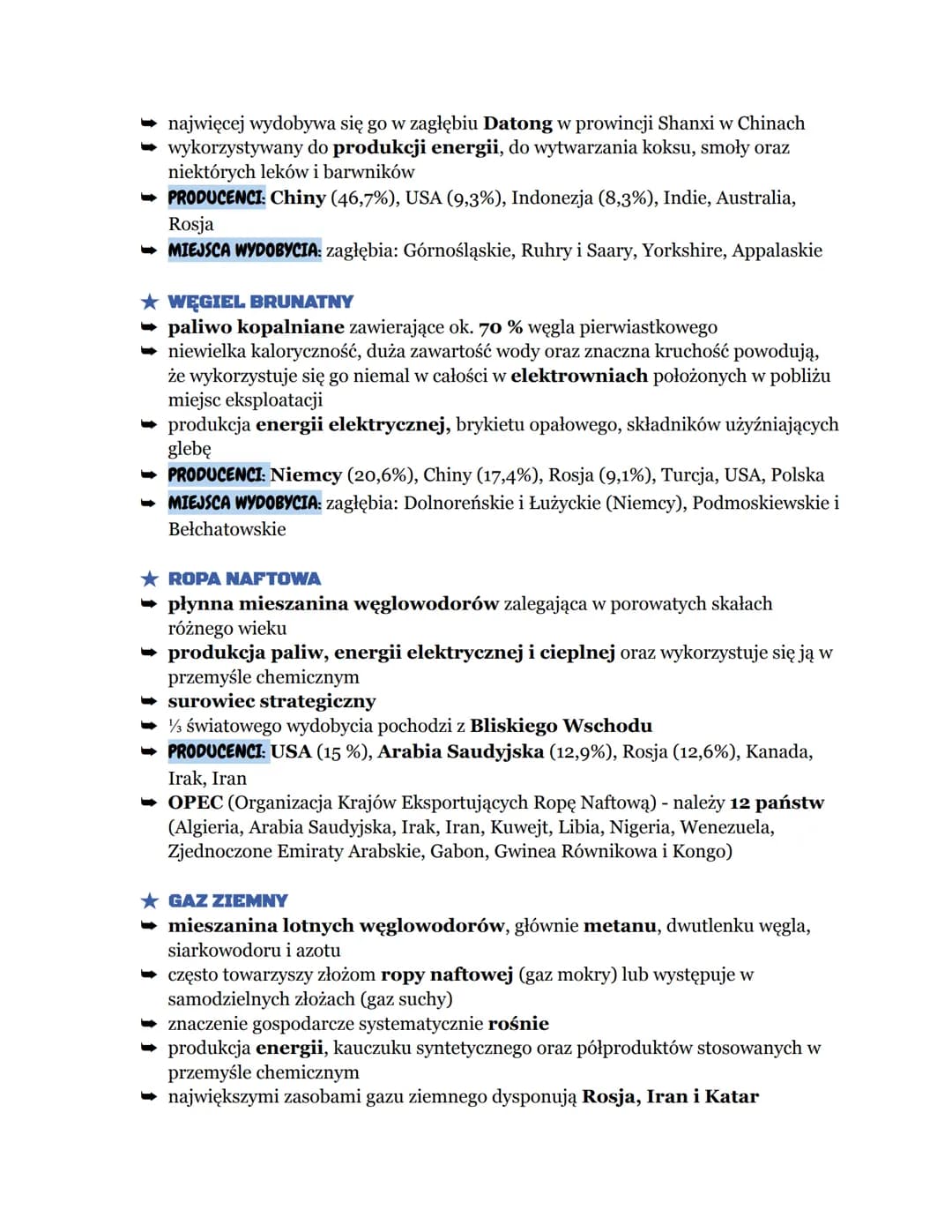 OBSZARY KONCENTRACJI PRZEMYSŁU
Formy koncentracji przemysłu:
. ośrodki przemysłowe - miejscowości, w których znajdują się liczne zakłady
pro