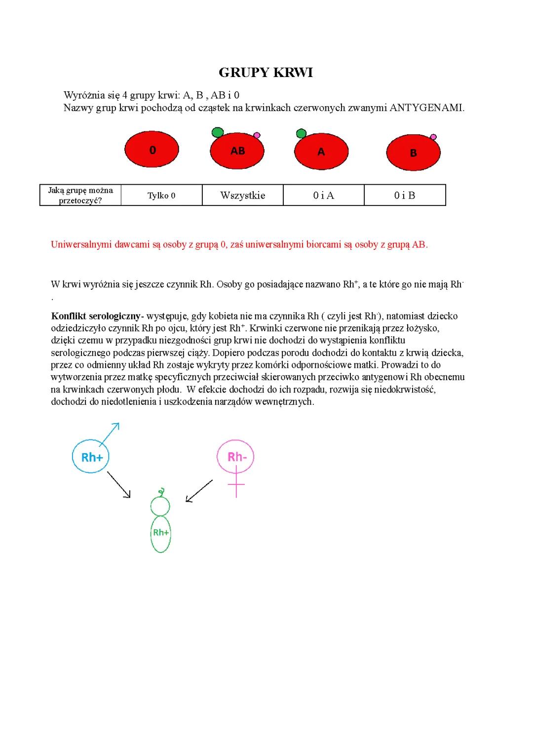 Wszystko o Grupach Krwi i Konflikcie Serologicznym