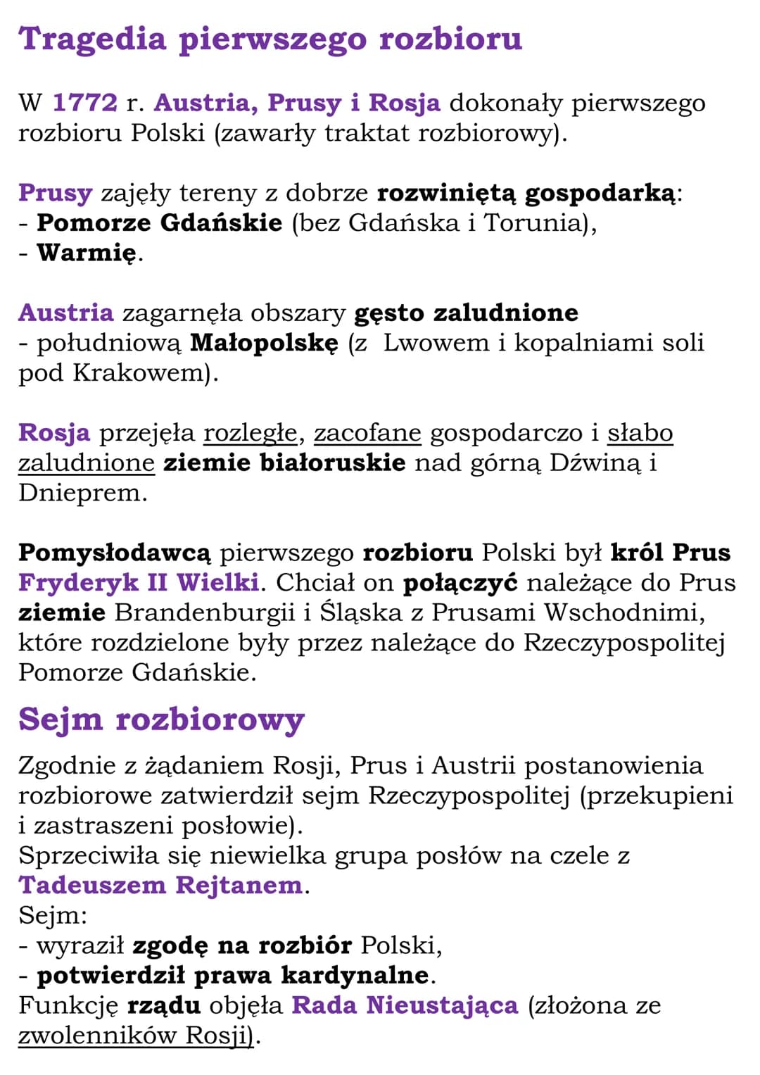 Upadek Rzeczpospolitej
Cały dział
1.Rzeczpospolita pod rządami
Wettinów
1697 r. - koronacja Augusta Il Mocnego
1717 r. - sejm niemy
1734 r. 