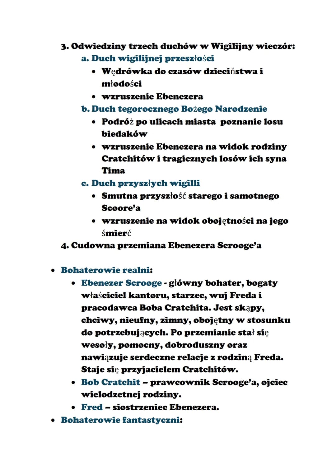Opowieść Wigilijna
• Gatunek: opowiadanie
• Rodzaj: epika
• Narracja: trzecioosobowa
• Czas realny:
• Wigilia
• Boże Narodzenie
• Czas fanta