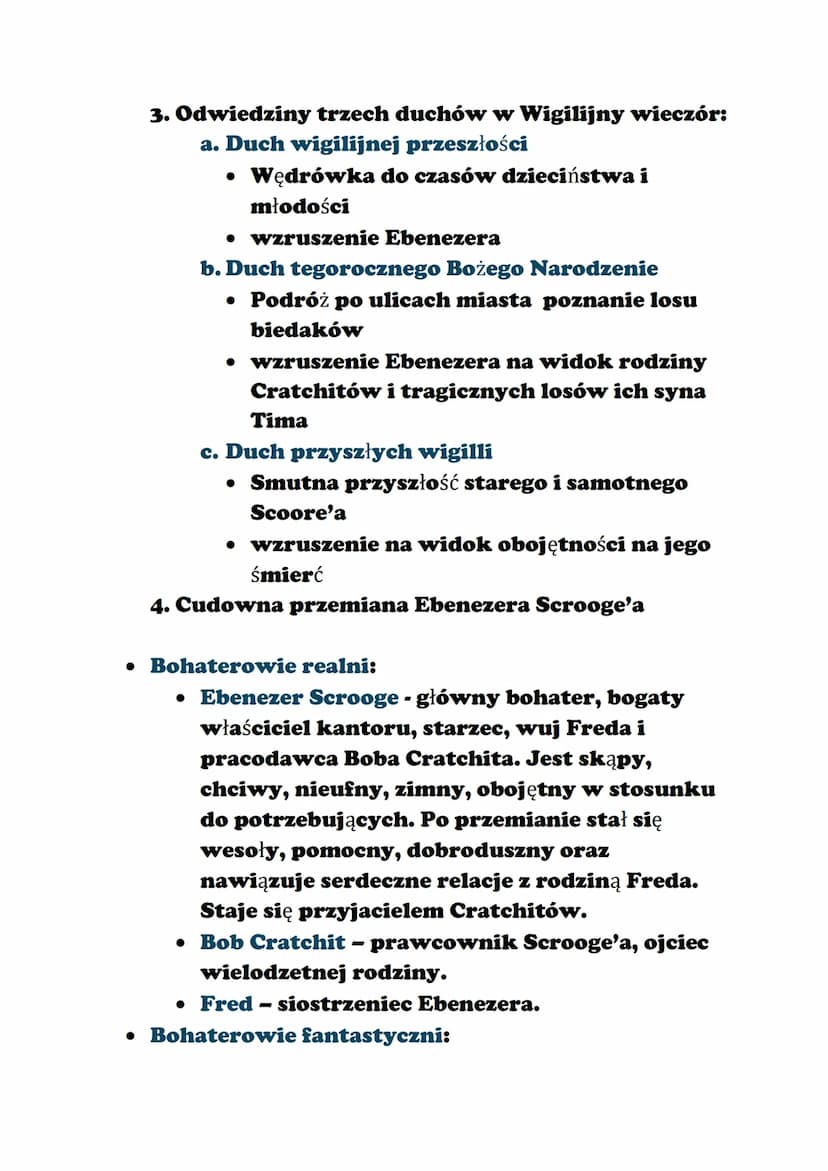 Opowieść Wigilijna
• Gatunek: opowiadanie
• Rodzaj: epika
• Narracja: trzecioosobowa
• Czas realny:
• Wigilia
• Boże Narodzenie
• Czas fanta