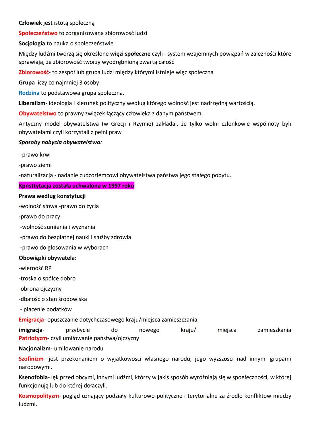 Człowiek jest istotą społeczną
Społeczeństwo to zorganizowana zbiorowość ludzi
Socjologia to nauka o społeczeństwie
Między ludźmi tworzą się