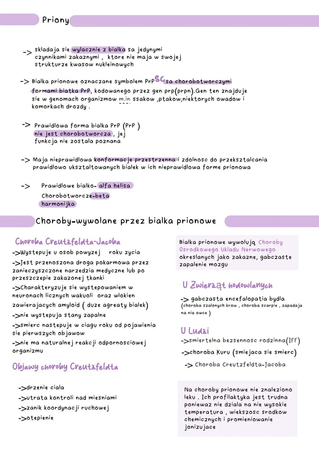 Wiroidy
-> Czynniki zakazne zbuolowane tylko z kwasu
nukleinowego (RNA) -bez otoczki bialkowej
-> Czasteczki RNA sa jednoniciowe, zamkniete,