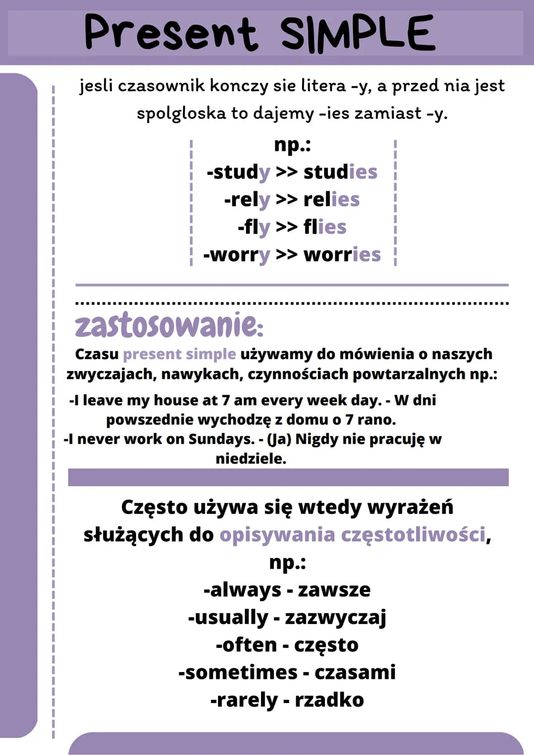 ‒‒‒‒‒‒‒‒‒‒‒‒
Present simple
Budowa
‒‒‒‒‒‒‒‒‒‒‒‒‒‒‒‒‒‒‒‒‒‒‒‒
czasownik w formie podstawowej
np.:
I
go to the cinema once a week. -
Chodze do 