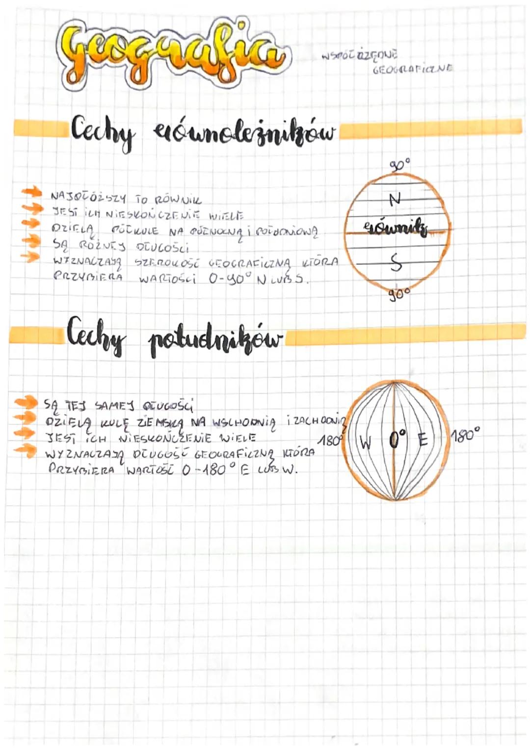 Geografia
Cechy równolezników
NAJOTÓŻSZY TO RÓWNIKL
JEST ICH NIESKOŃCZENIE WITELE
NSPOTRZENNE
DZIELA POTKULE NA PUINOLNĄ I POTUONION?
SA ROŻ