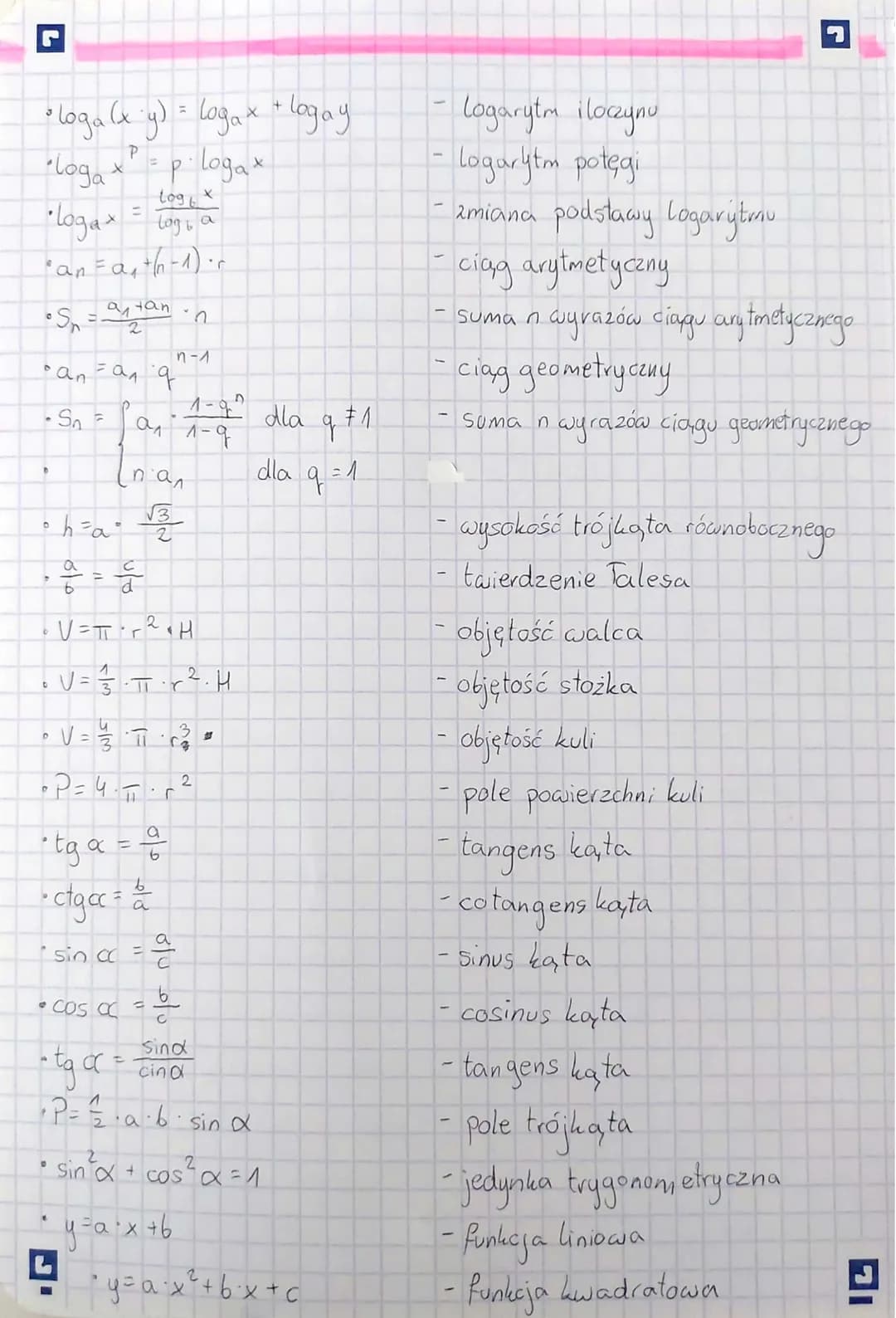 Wzory
• a (b + c)=a²b+a•c
·lal =
r
a dla a>0
dla a <0
• (a + b)² =a² +2·a·b +6²
• (a-61²=a²-2·a·b+b²
-a³ +6³ = (a + b) (a²-a6+6²)
• a³-6³ = 