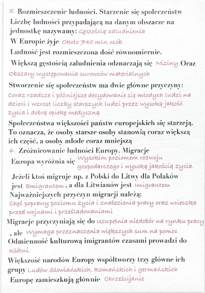 # Środowisko przyrodnicze i ludność Europy

1. Położenie i ukształtowanie powierzchni Europy
Europa leży w całości na Półkuli północnej.
Kon