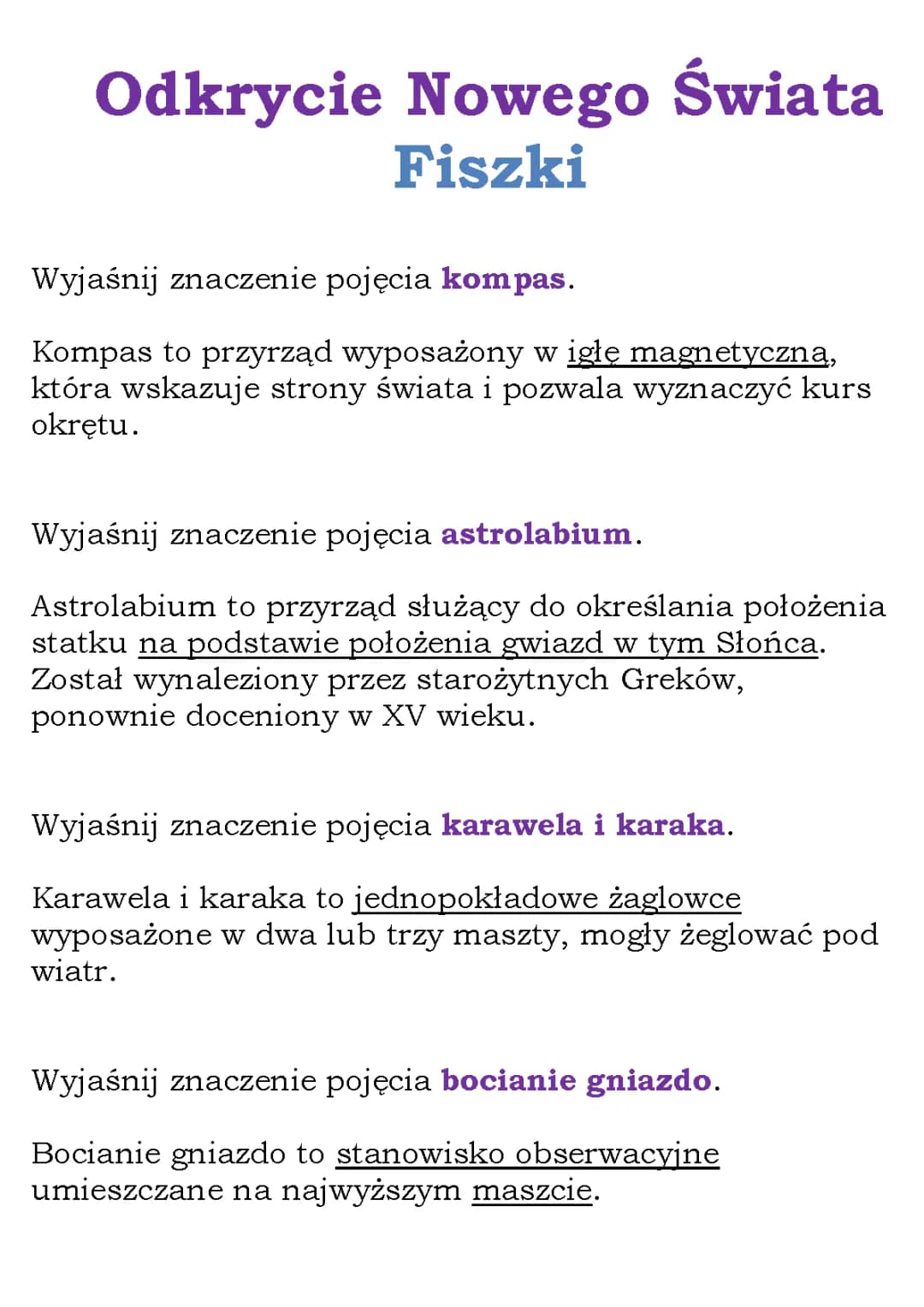 Wielkie Odkrycia Geograficzne: Notatka i Ciekawostki dla Klasy 6
