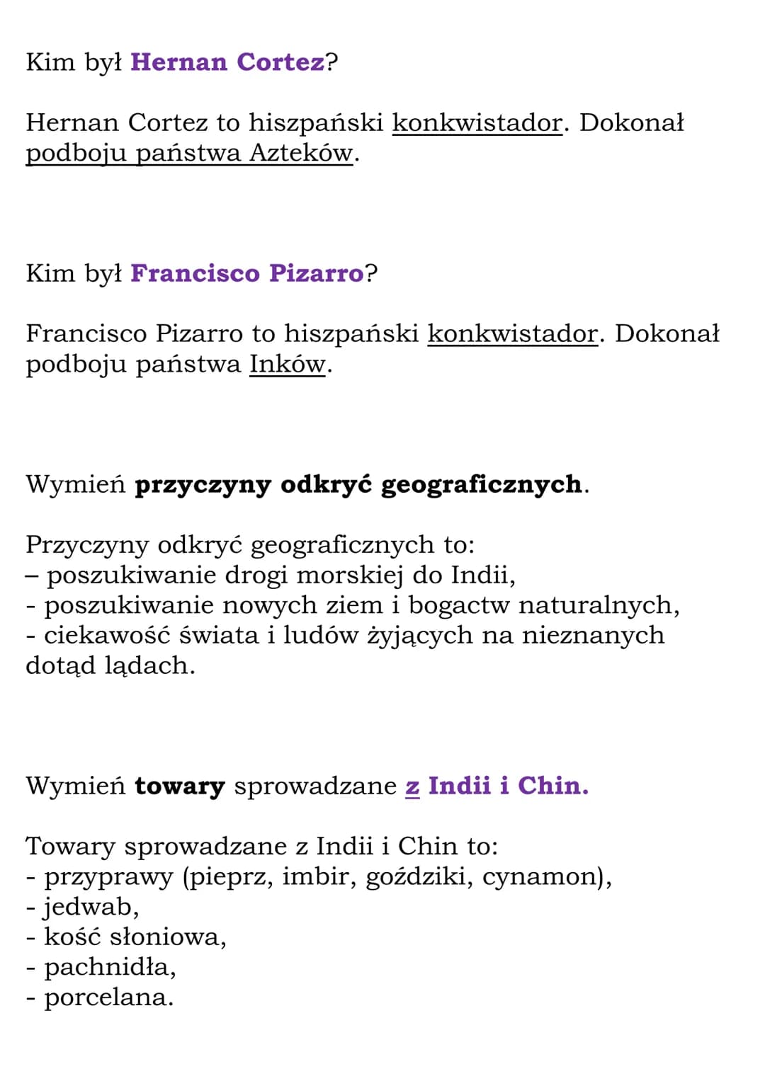 Odkrycie Nowego Świata
Fiszki
Wyjaśnij znaczenie pojęcia kompas.
Kompas to przyrząd wyposażony w igłę magnetyczną,
która wskazuje strony świ