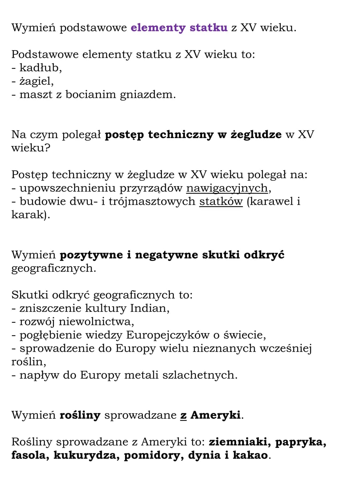 Odkrycie Nowego Świata
Fiszki
Wyjaśnij znaczenie pojęcia kompas.
Kompas to przyrząd wyposażony w igłę magnetyczną,
która wskazuje strony świ