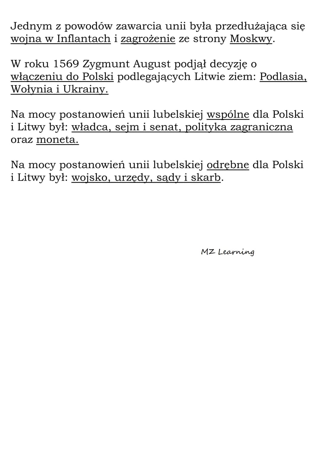 Unia lubelska
Związek państw, które łączy jedynie osoba wspólnego
władcy to unia personalna.
Związek państw oparty na wspólnych instytucjach