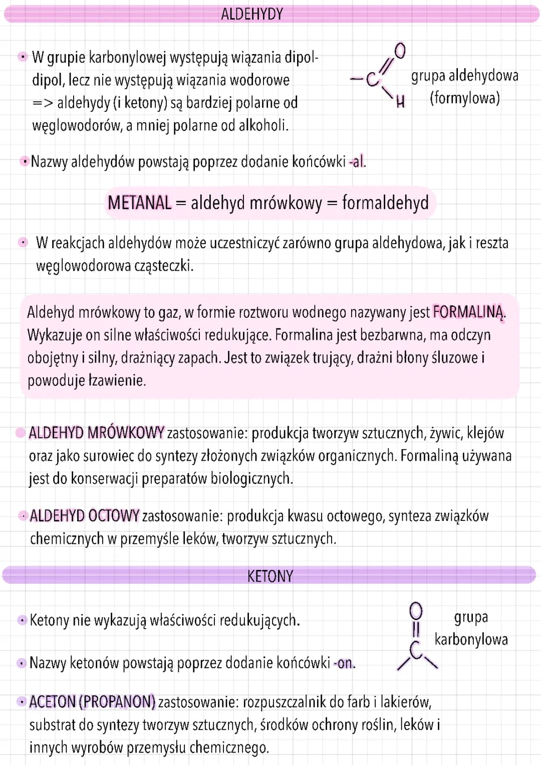 Aldehydy i ketony