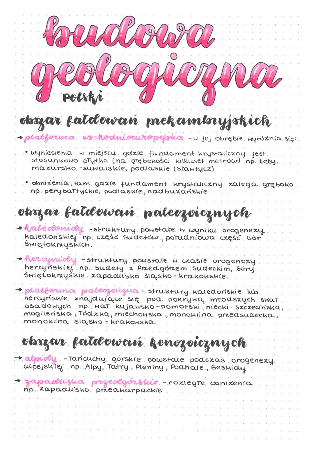 budowa
geologiczna
obszar fatdowań prekambryjskich
• platforina wschodnioeu
نا هب نامه
-w jej obrębie wyróżnia się:.
wyniesienia w miejscu, 