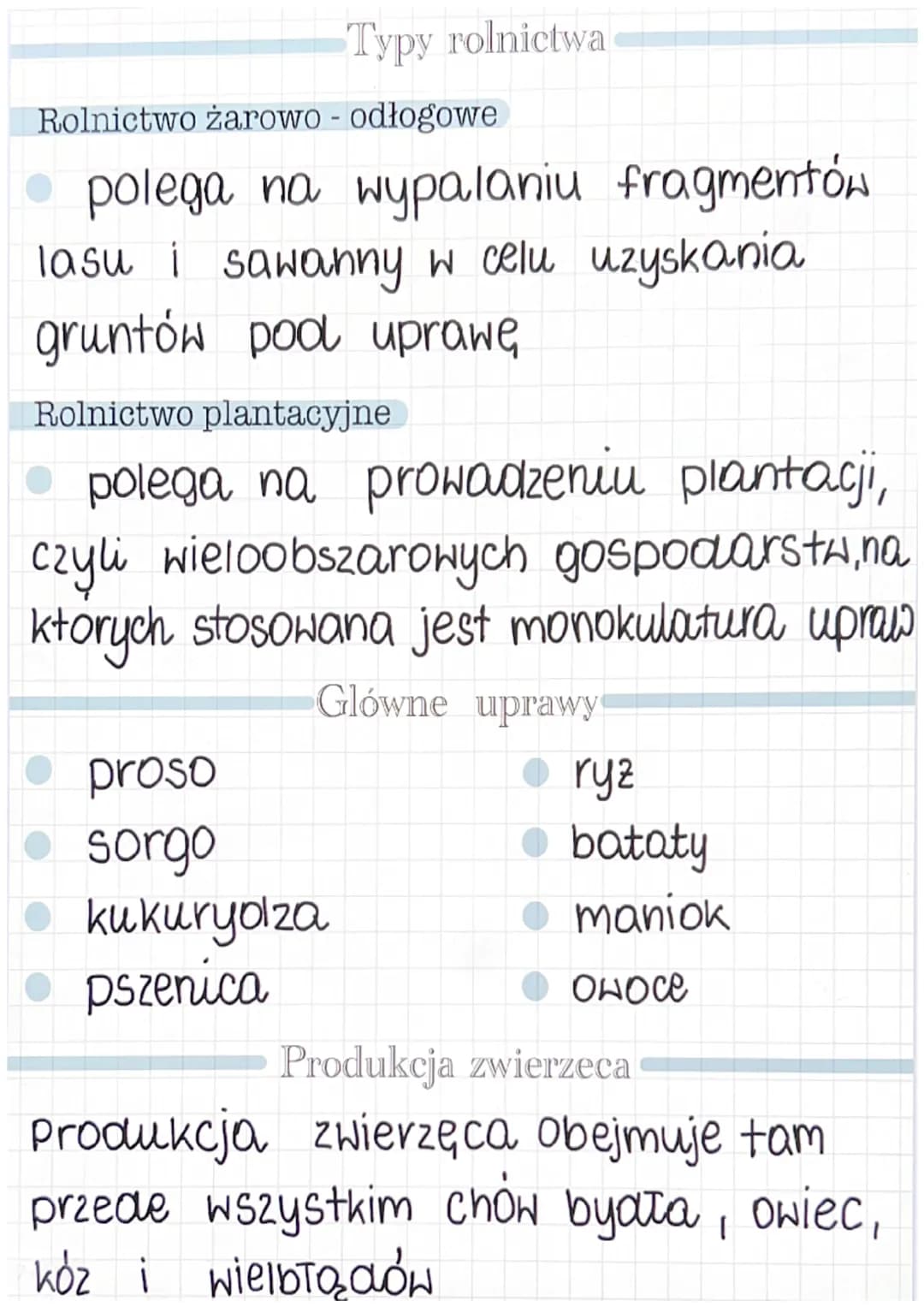 Rolnictwo Afryki
Przyrodnicze warunki rolnictwa
niedostatek wody
szęste susze
мато zyzne gleby
Sprawia to ze rolnictwo jest słabo rozwinięte