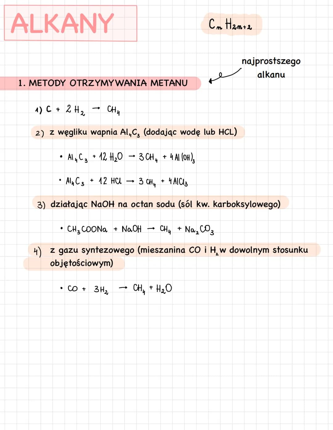
<h2 id="otrzymywaniemetanuzgazusyntezowego">Otrzymywanie metanu z gazu syntezowego</h2>
<p>Metan jest otrzymywany poprzez reakcję mieszanin