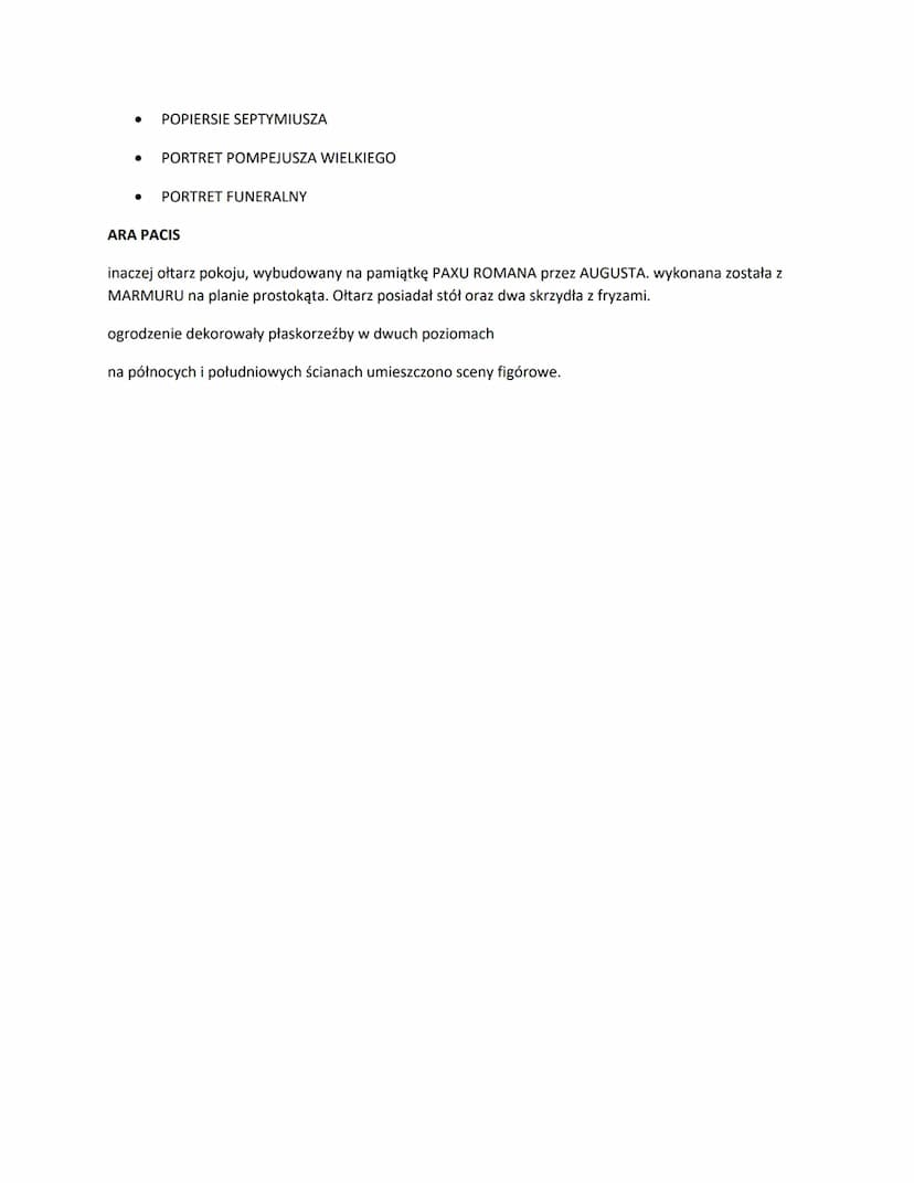 RZEŹBA W STAROŻYTNYM RZYMIE
tworzyła się ona podwójnie:
wpływy Etruskie
● Przejęcie cennych dzieł Greckich
Do rzeźby Rzymskiej bardzo przycz