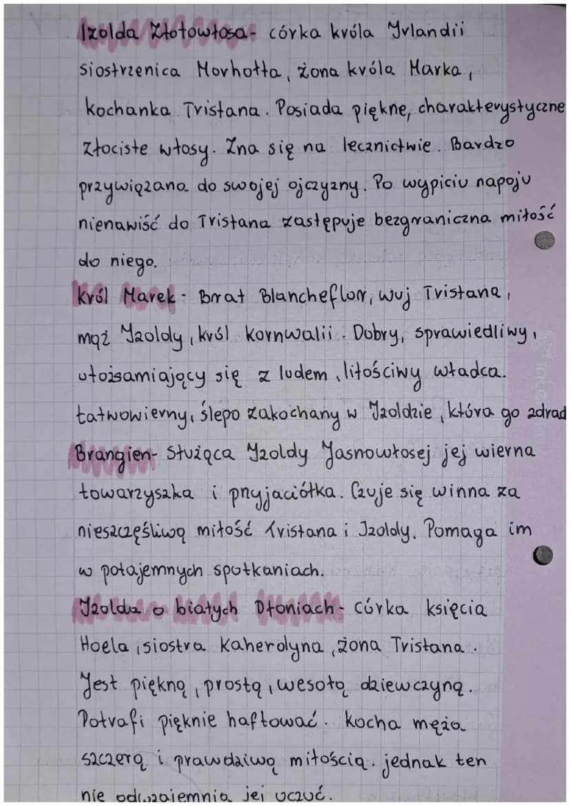 DZIEJE TRISTANA I IZOLDY
Czas akcji: średniowiecze
miejsce akcji: Galia, karheń, Tyntagiel, Weisefort
gatunek literacki: Poemat, romans ryce