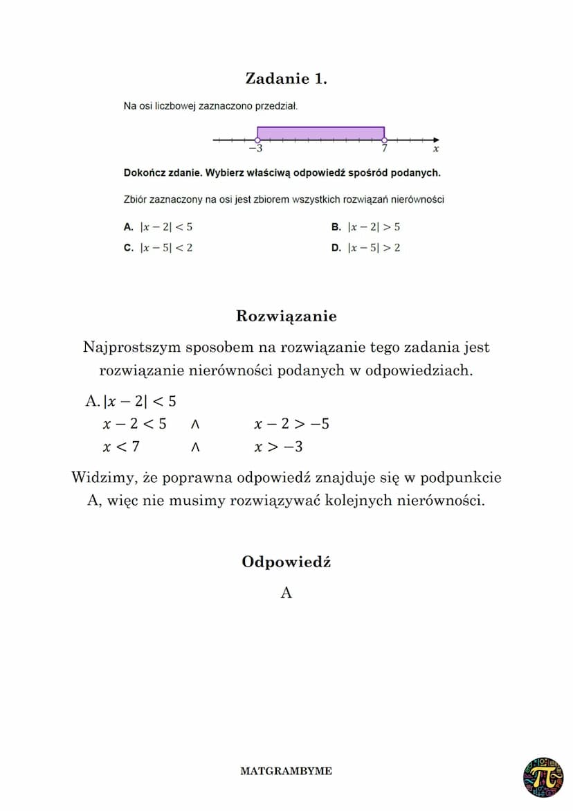 WARTOŚĆ BEZWZGLĘDNA
Wartość bezwzględna liczby definiowana jest w
następujący sposób:
|x| = {xx
dla x ≥ 0
dla x < 0
Zachodzą następujące zal