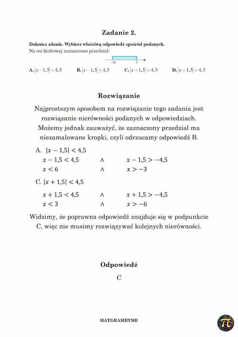 WARTOŚĆ BEZWZGLĘDNA
Wartość bezwzględna liczby definiowana jest w
następujący sposób:
|x| = {xx
dla x ≥ 0
dla x < 0
Zachodzą następujące zal