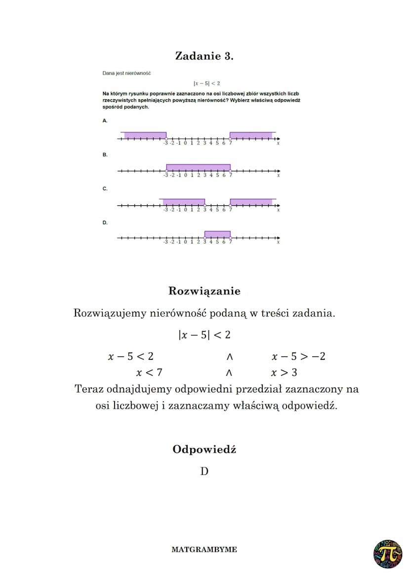 WARTOŚĆ BEZWZGLĘDNA
Wartość bezwzględna liczby definiowana jest w
następujący sposób:
|x| = {xx
dla x ≥ 0
dla x < 0
Zachodzą następujące zal