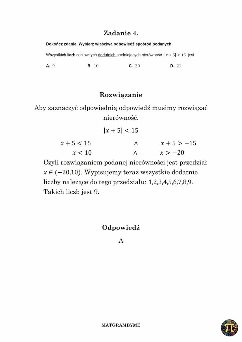 WARTOŚĆ BEZWZGLĘDNA
Wartość bezwzględna liczby definiowana jest w
następujący sposób:
|x| = {xx
dla x ≥ 0
dla x < 0
Zachodzą następujące zal