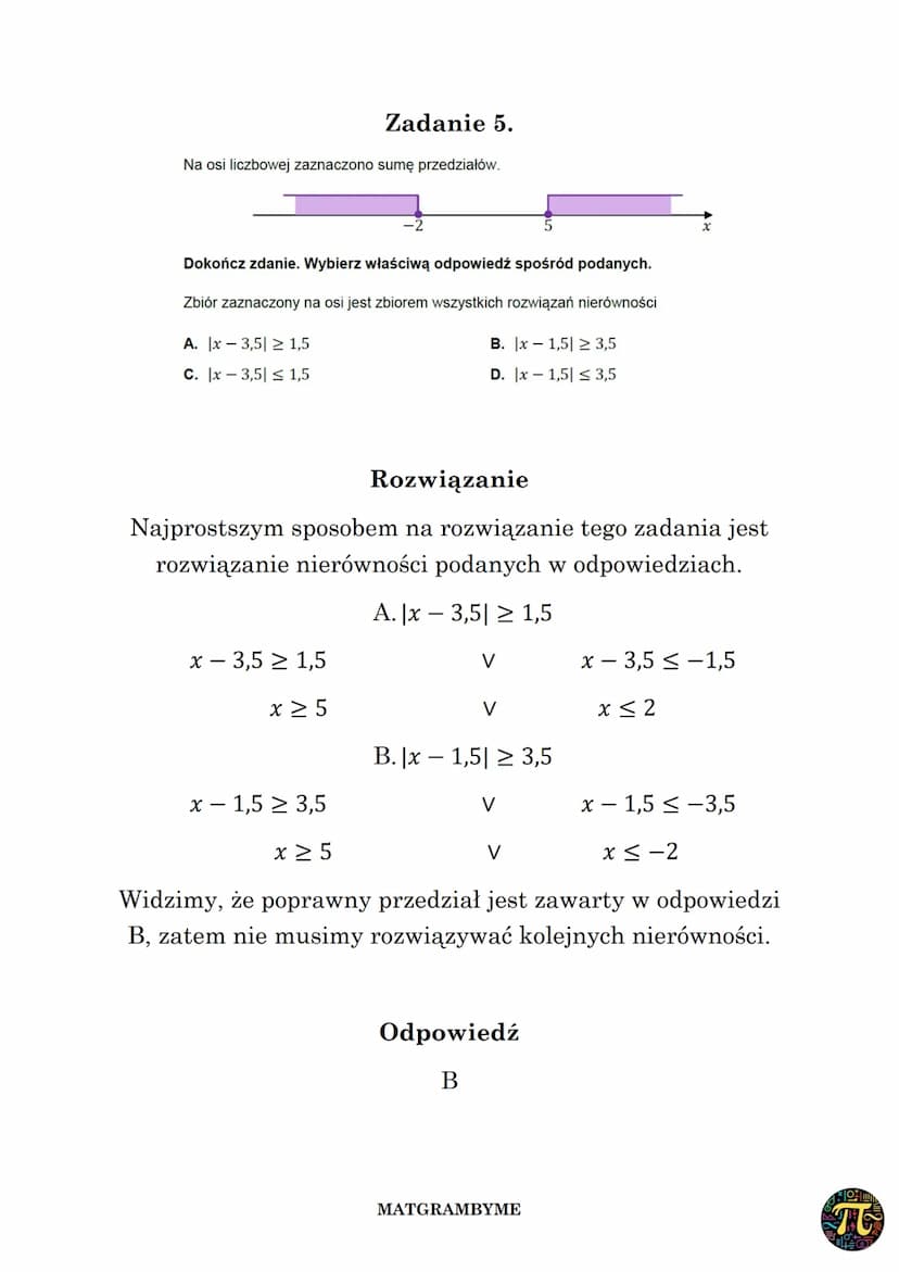 WARTOŚĆ BEZWZGLĘDNA
Wartość bezwzględna liczby definiowana jest w
następujący sposób:
|x| = {xx
dla x ≥ 0
dla x < 0
Zachodzą następujące zal