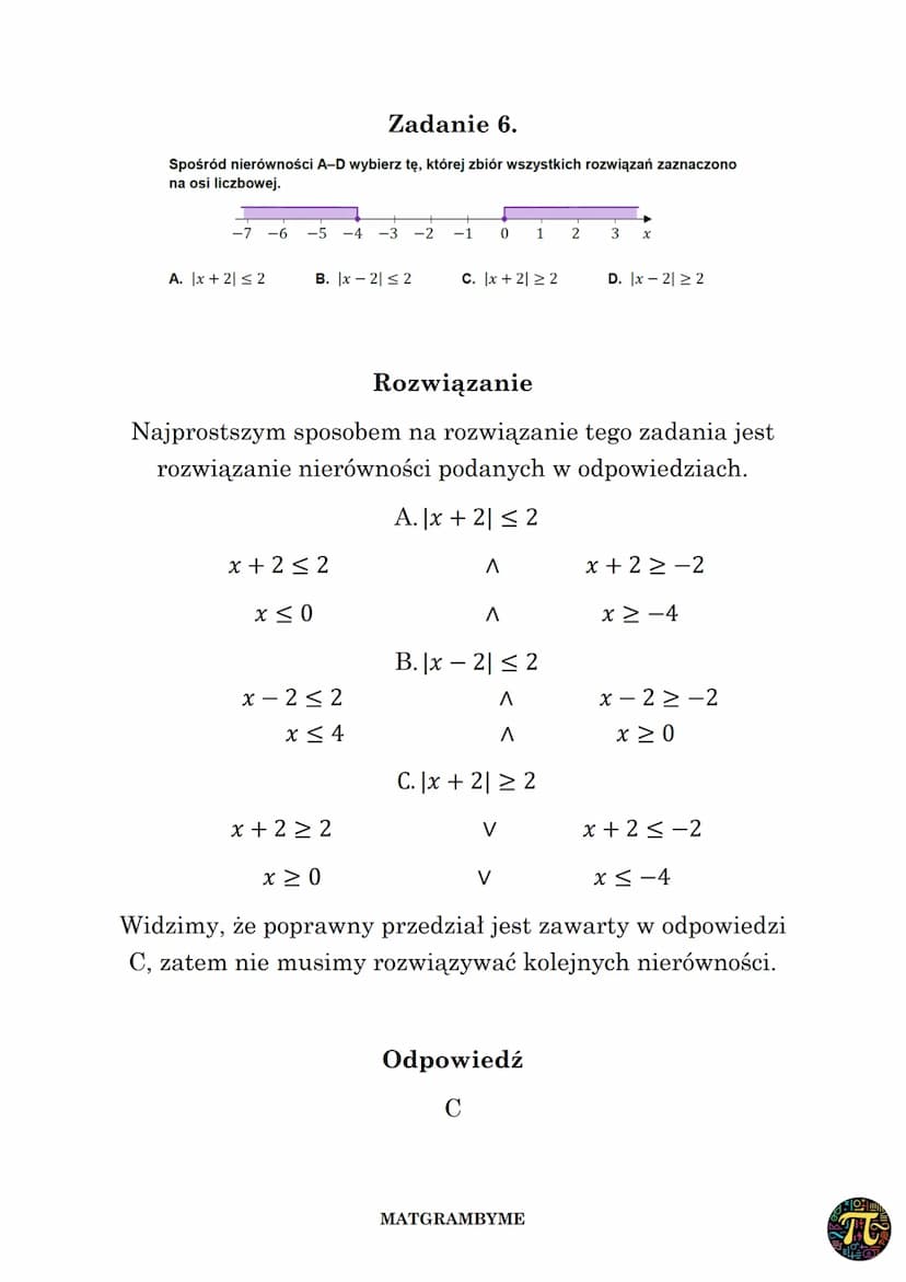 WARTOŚĆ BEZWZGLĘDNA
Wartość bezwzględna liczby definiowana jest w
następujący sposób:
|x| = {xx
dla x ≥ 0
dla x < 0
Zachodzą następujące zal