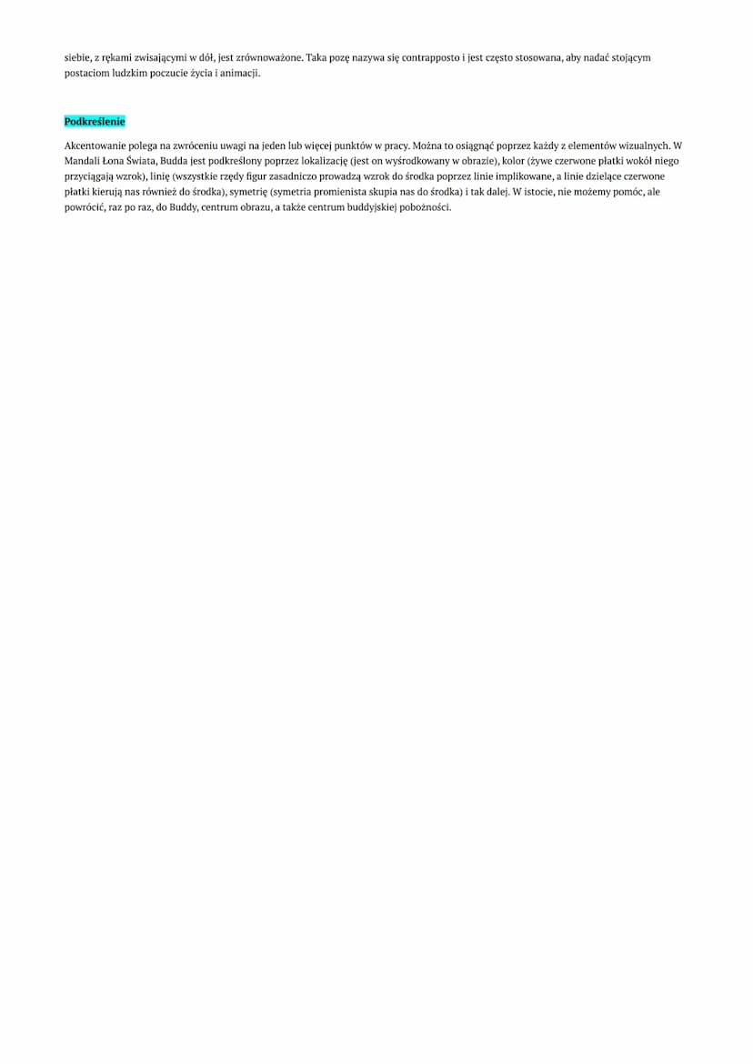 
<h2 id="rwnowagasymetriaipodkrelenie">Równowaga, symetria i podkreślenie</h2>
<p>Równowaga i symetria są ważnymi elementami w dziełach sztu