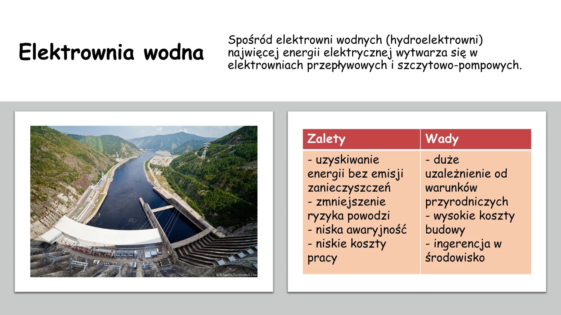 Typy elektrowni na
świecie ‒‒‒‒‒
Energetyka wykorzystująca
nieodnawialne źródła energii
- Prawie 75% energii elektrycznej na świecie
produku