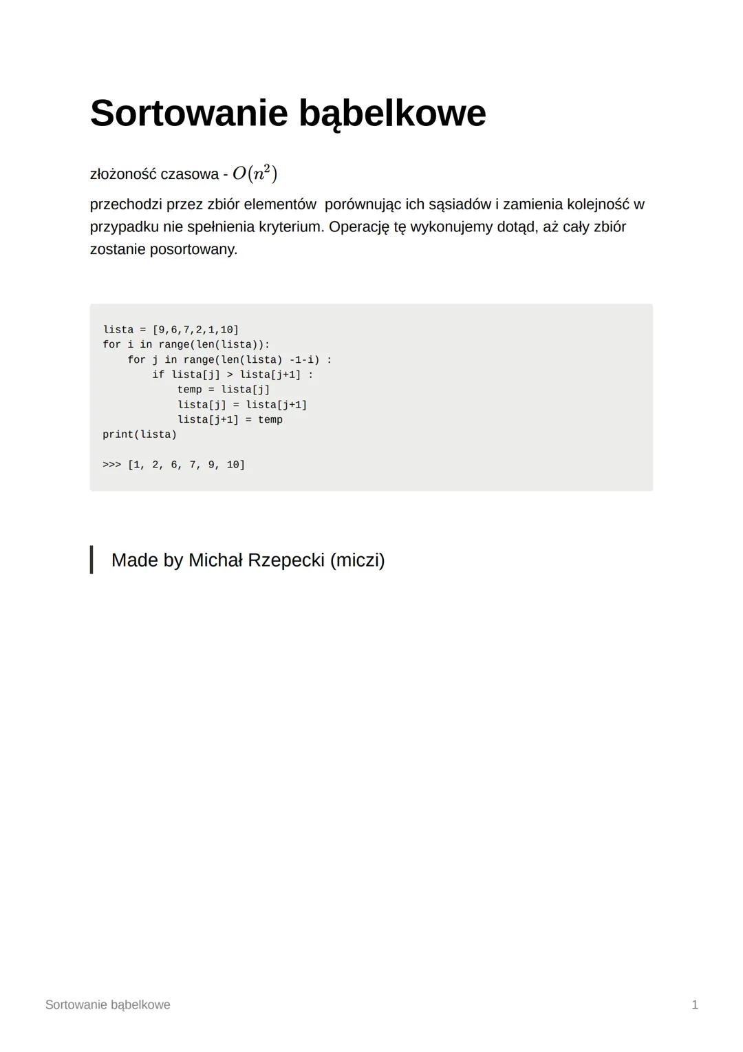 Sortowanie Bąbelkowe dla Dzieci: Python, C++, JavaScript i Więcej