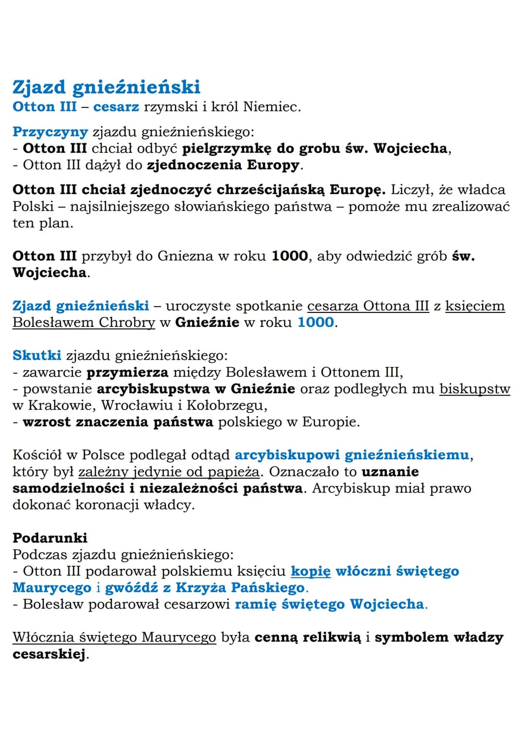 --- OCR Start ---
MZ_LEARNING_KNOW
Polska Bolesława Chrobrego
1000 r.
Klasa 5, Wczoraj i dziś, Nowa Era
zjazd gnieźnieński
1025 r. koronacja