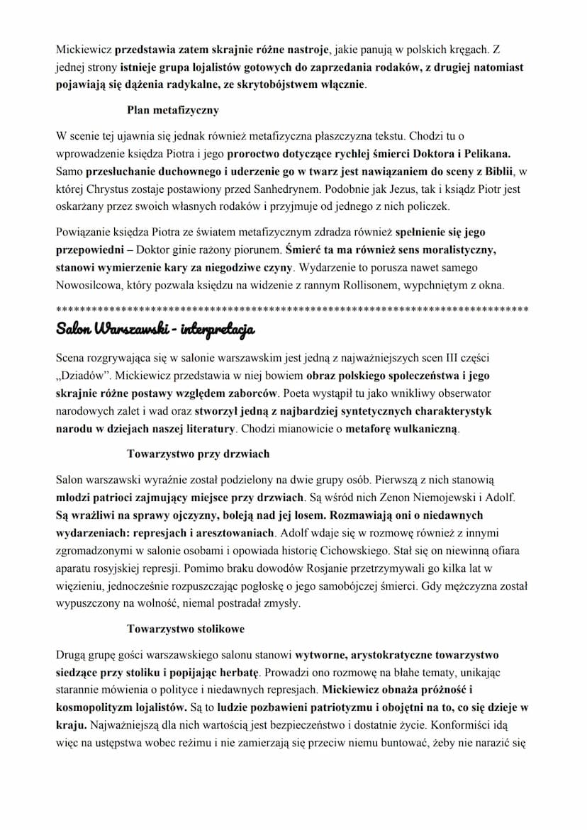 Adam Mickiewicz
*************
Dziady cz. III
**********
***Opracowanie problematyka)
Trzecia część ,,Dziadów” to wielki dramat narodowy, por