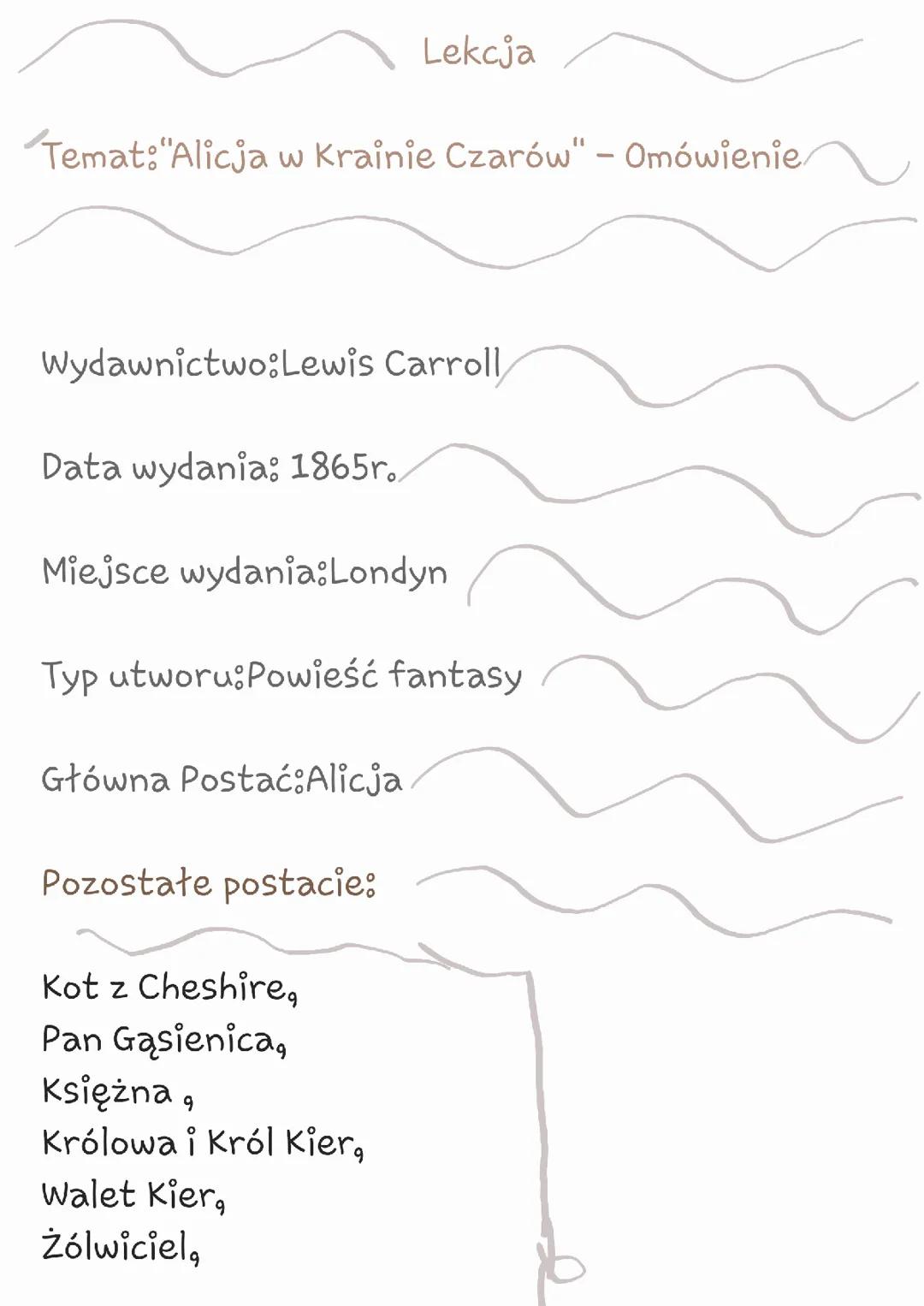 Alicja w Krainie Czarów – streszczenie i analiza